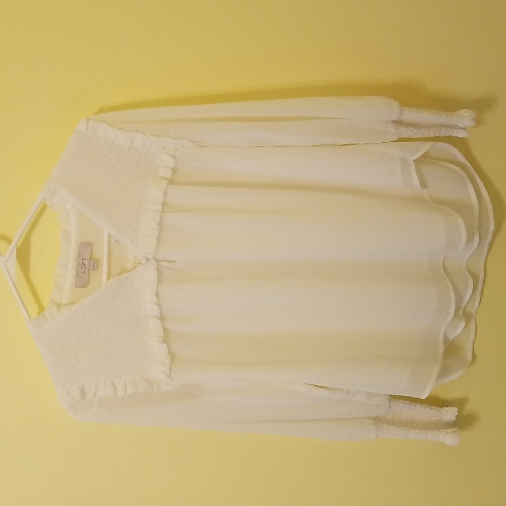 LOFT white blouse XS